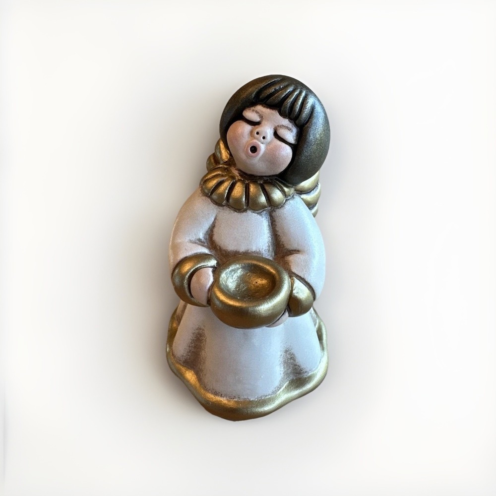 Vintage 1950s THUN Heavenly Angel Holding Bowl 4 Angel Figurine w/Original Tag